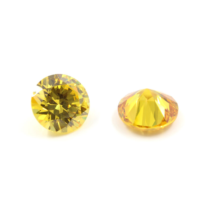 Buste di Zirconi citrino tondi taglio diamante 4mm a 10mm