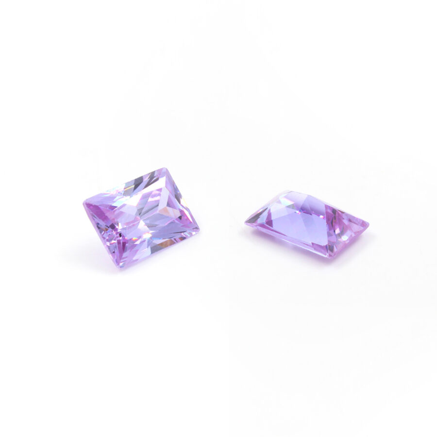 Zirconi lavanda taglio rettangolare 10x14mm <strong>[Buste da 5pz]</strong>