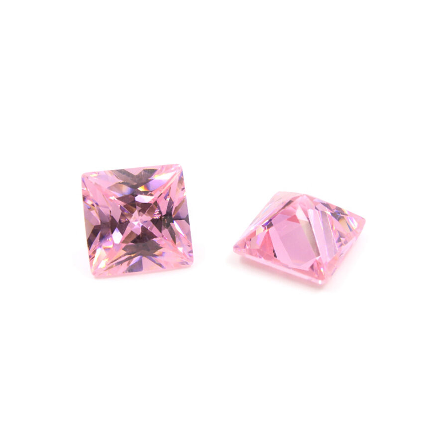 Buste di Zirconi rosa taglio quadrato 5mm a 8mm