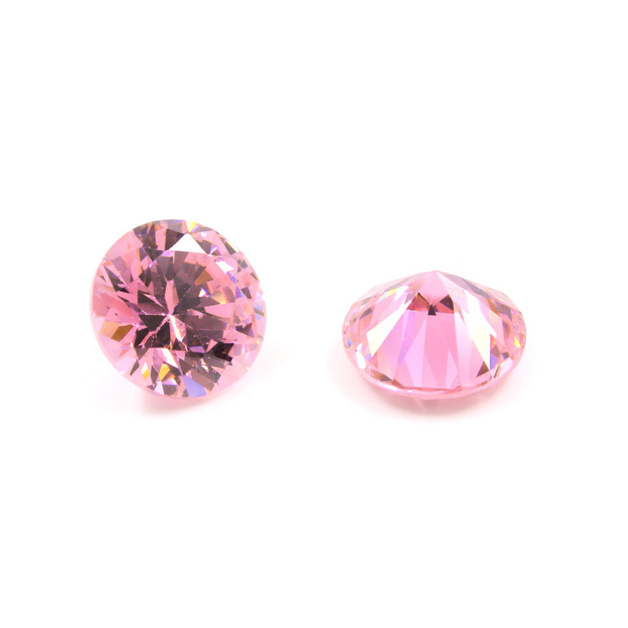 Buste di Zirconi rosa tondi taglio diamante 4mm a 10mm