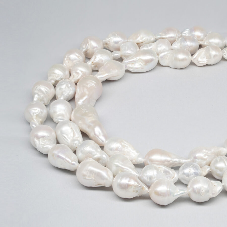 Perle d'Acqua Dolce fili barocco con nucleo 13-15mm - peso 101/110gr