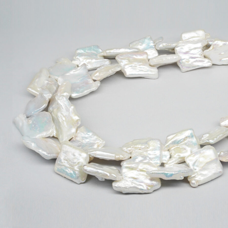 Perle d'Acqua Dolce fili quadrati piatti