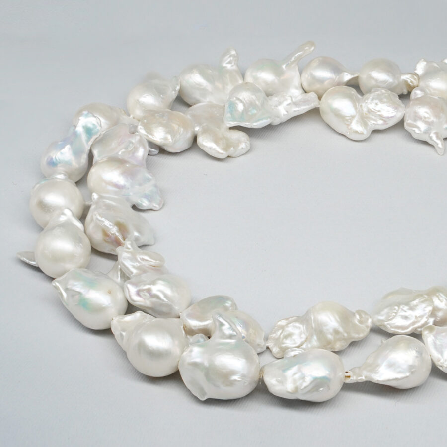 Perle d'Acqua Dolce fili barocco con nucleo 16-19mm - peso 140/150gr