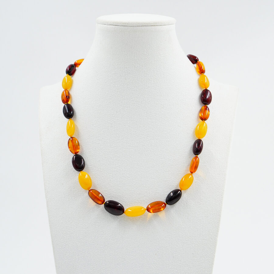 Ambra Baltica Multicolore collana olive - immagine 2