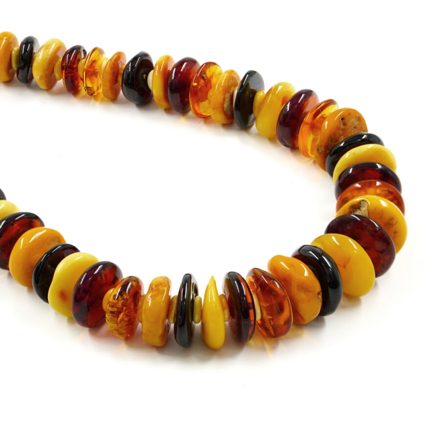 Ambra Baltica Multicolore collana rondelle a gradazione
