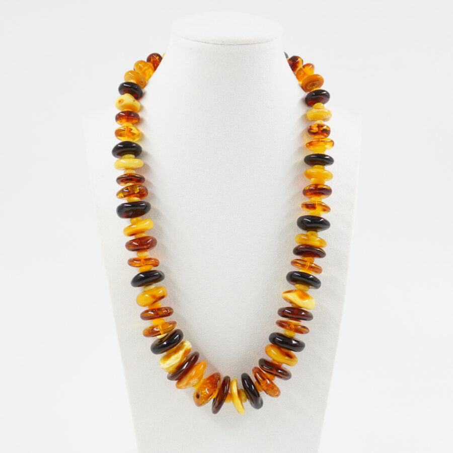 Ambra Baltica Multicolore collana rondelle a gradazione - immagine 2