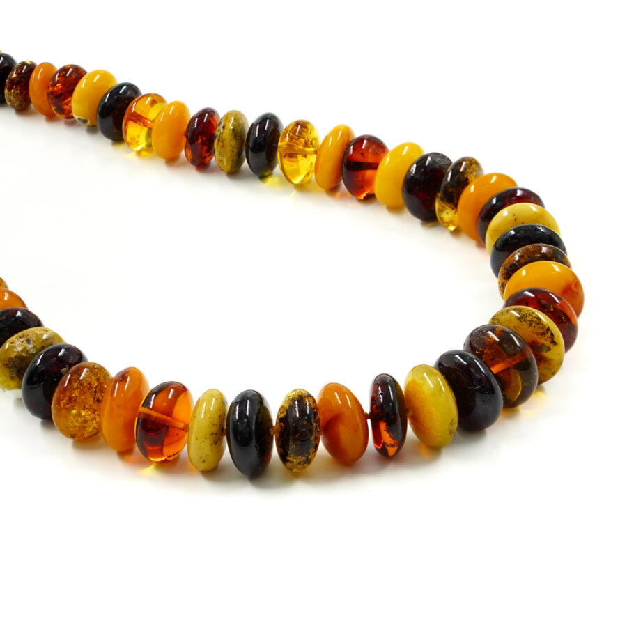 Ambra Baltica Multicolore collana rondelle a gradazione