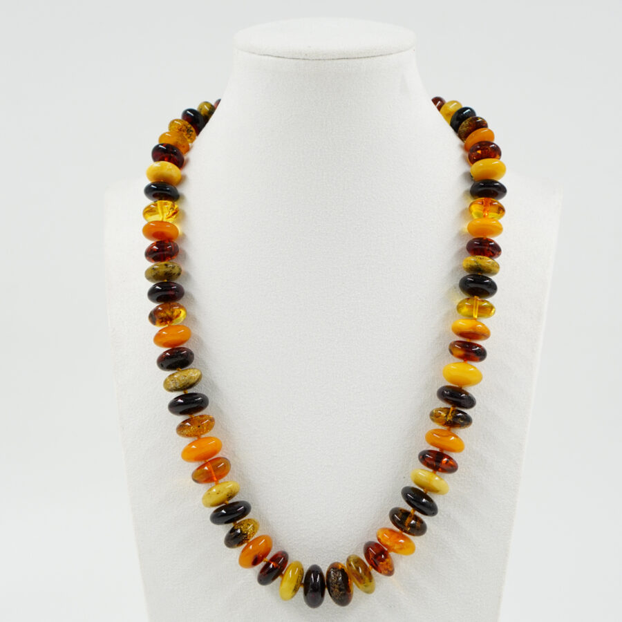 Ambra Baltica Multicolore collana rondelle a gradazione - immagine 2