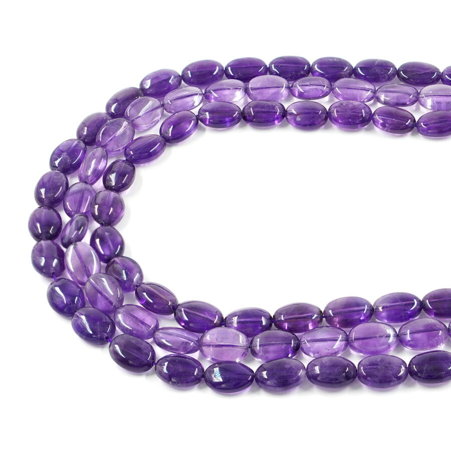 Ametista fili ovali piatti 14x10mm - Qualità A
