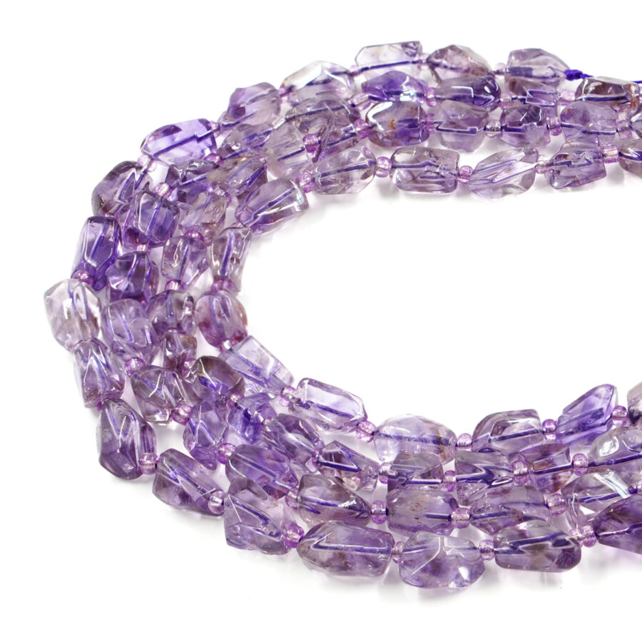 Ametista fili sassi sfaccettati ~10x16mm