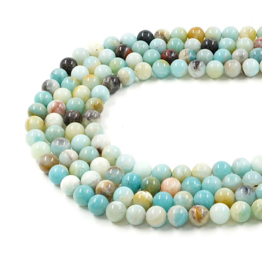 Amazzonite fili tondi multicolore 10mm