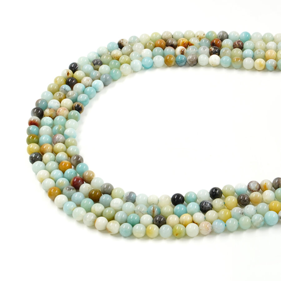 Amazzonite fili tondi multicolore 6mm