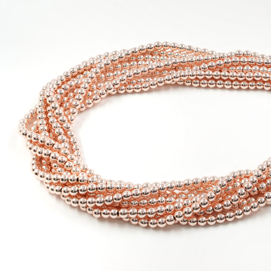 Ematite fili tondi 4mm – Colore Rosa Chiaro