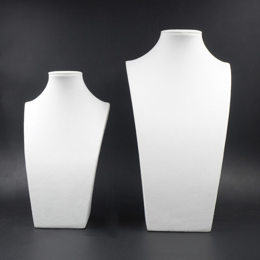 Collo Espositore per Collane Busto Altezza 31cm e 40cm – Colore Bianco - immagine 2