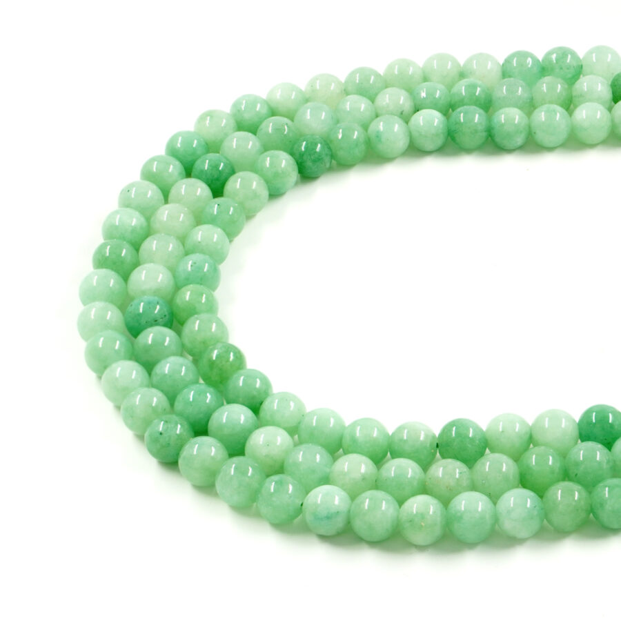 Quarzo tinto verde fili tondi 6mm a 12mm