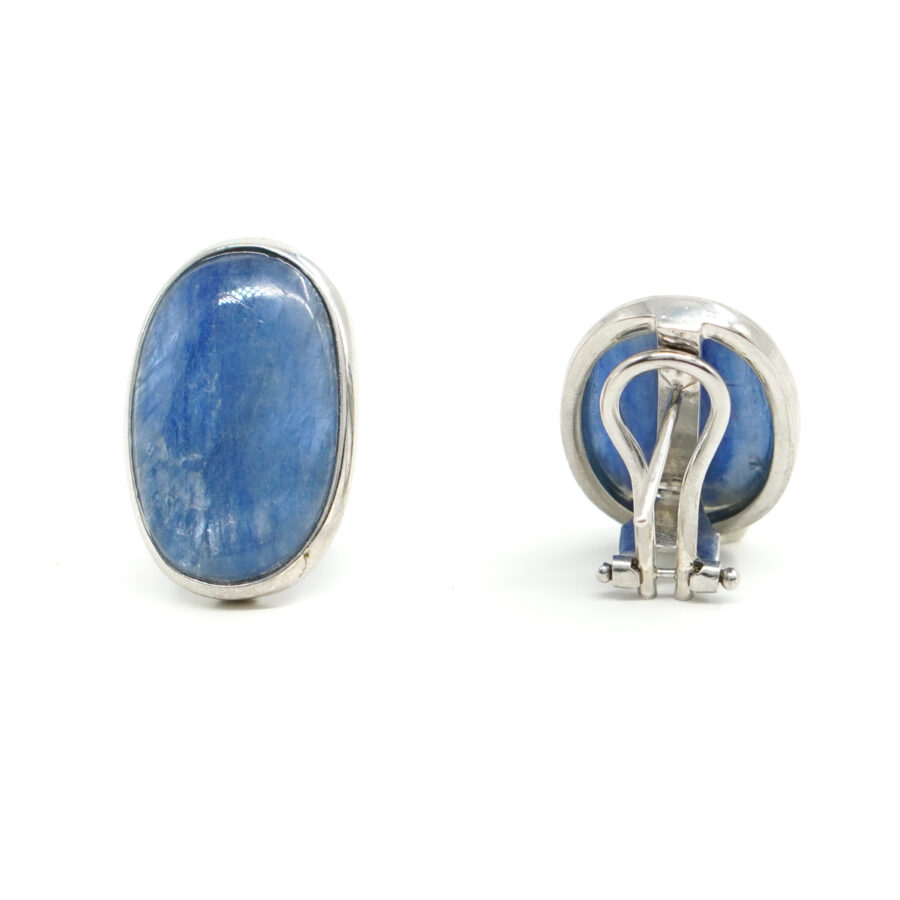 Orecchini in argento con cianite – Rodiato