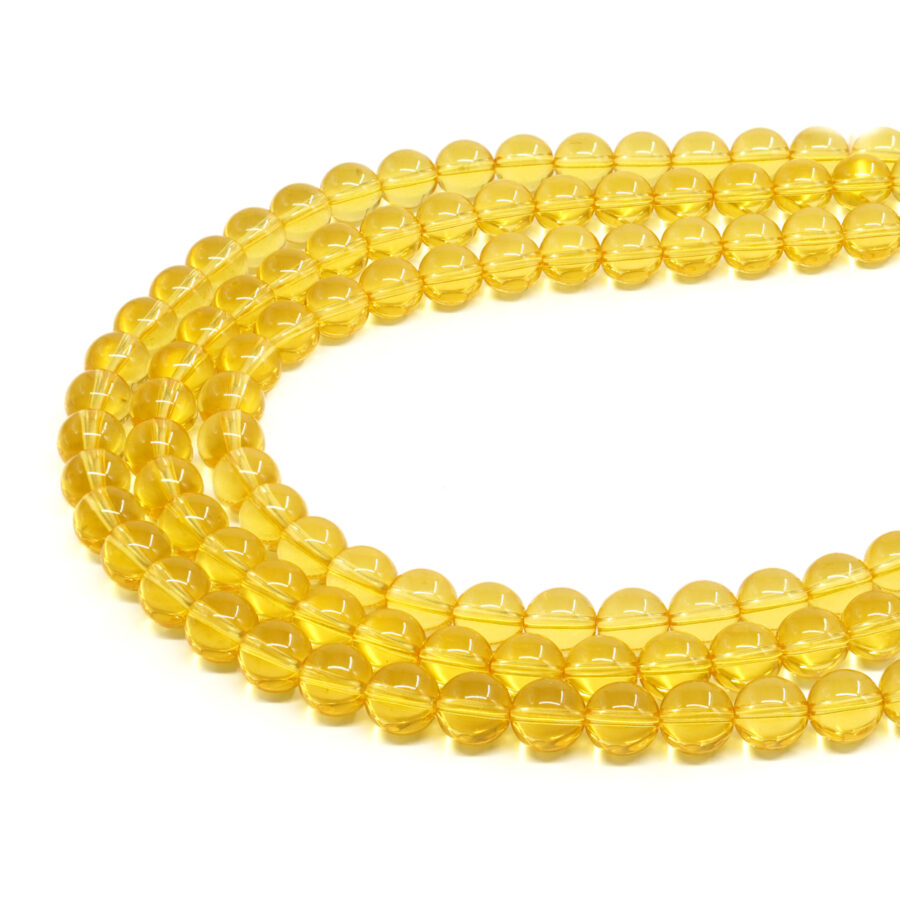 Vetro Giallo fili tondi 10mm