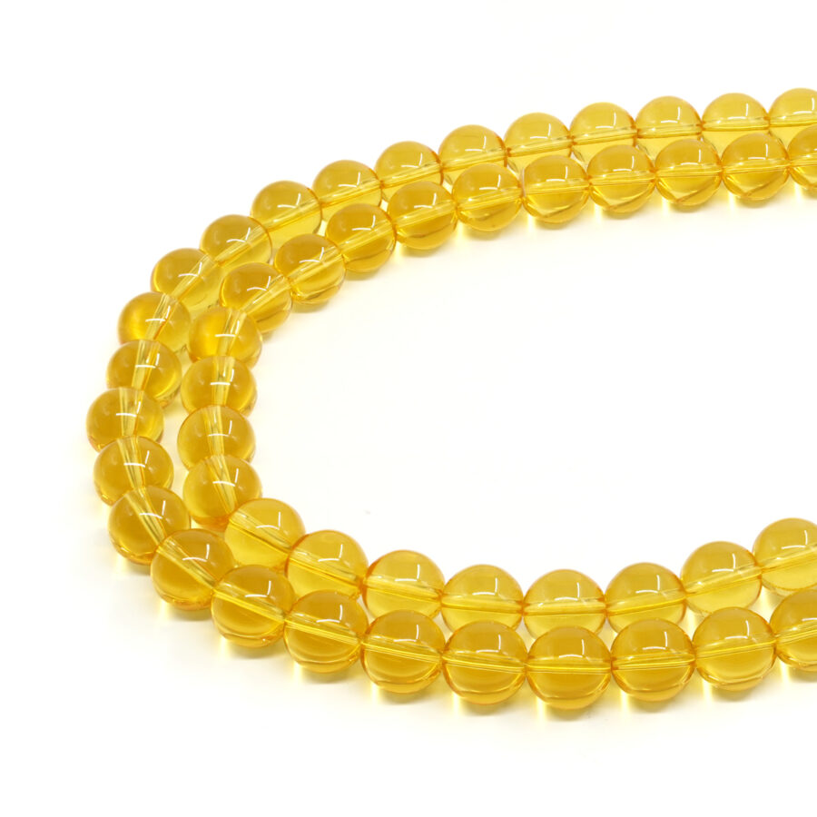 Vetro Giallo fili tondi 12mm