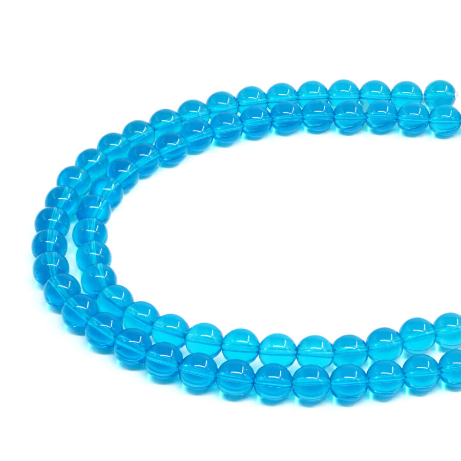 Vetro Azzurro fili tondi 10mm