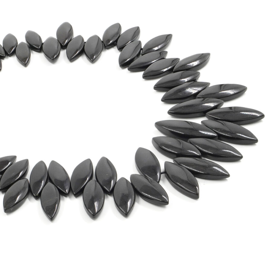 Onice fili marquise 30x12mm  - Foro Laterale