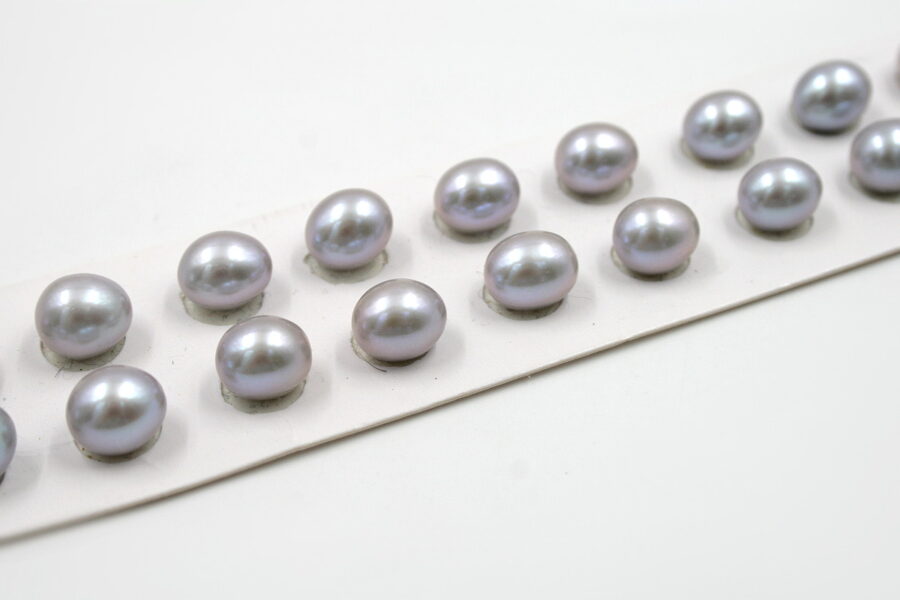 Perle d’Acqua Dolce coppie gocce 9mm – Colore Grigio