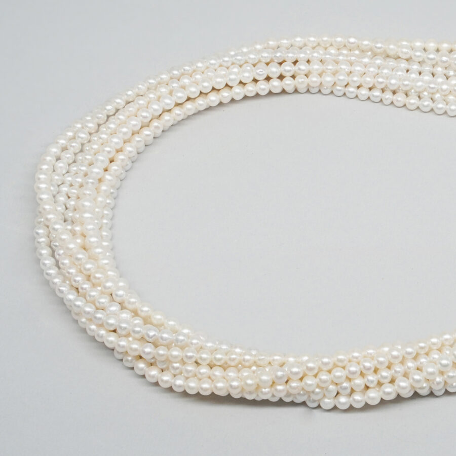 Perle d’Acqua Dolce fili tondi 3½-4mm – Qualità AA