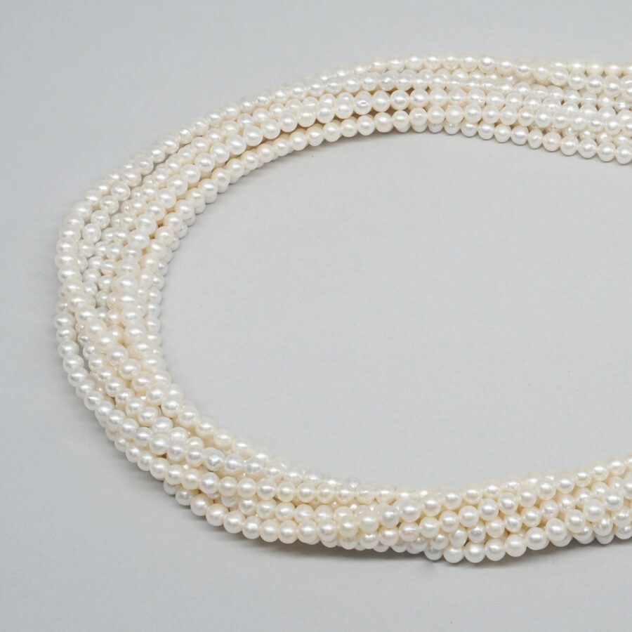 Perle d’Acqua Dolce fili tondi 3½-4mm – Qualità AAA