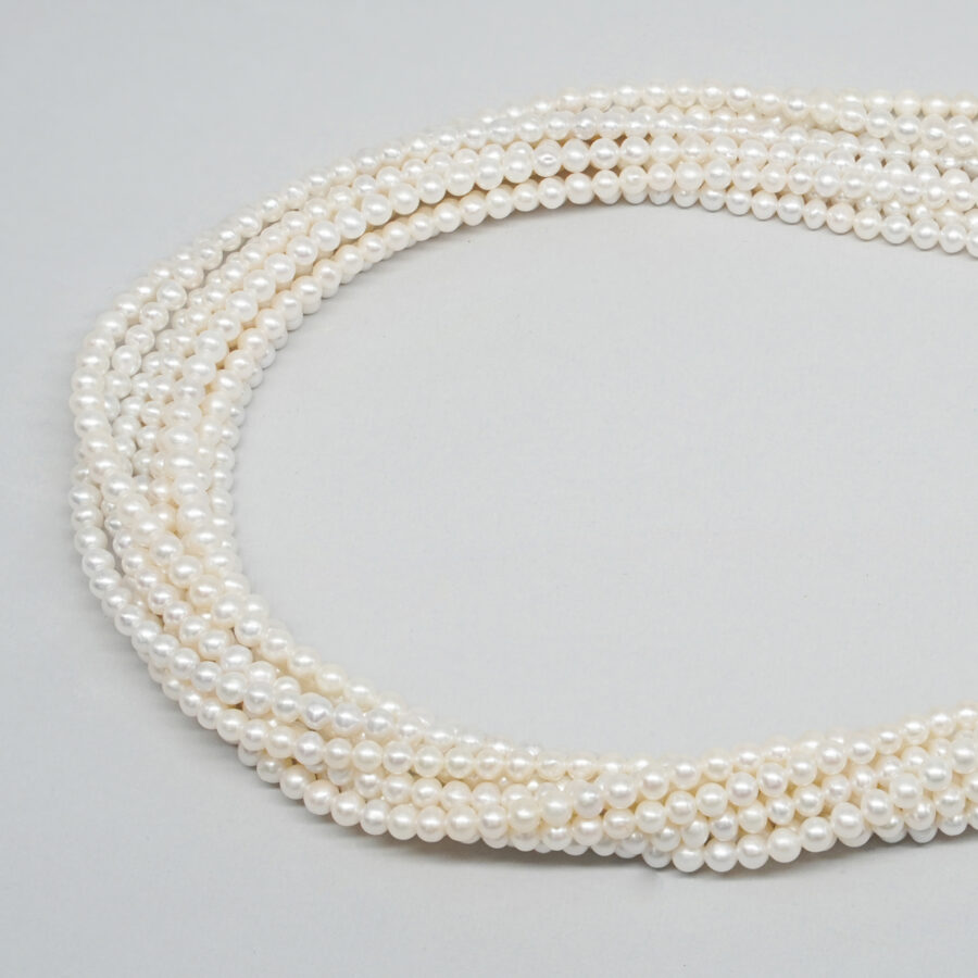 Perle d’Acqua Dolce fili tondi 3½-4mm – Qualità AAA