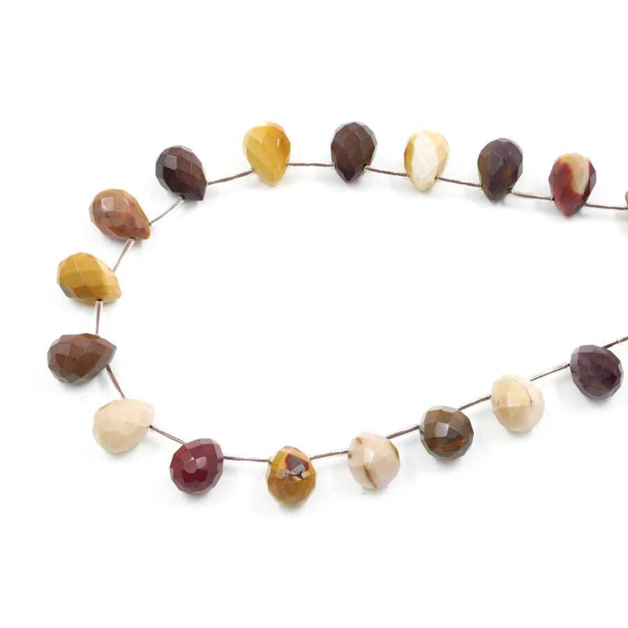 Mookaite fili gocce sfaccettate 18x13mm