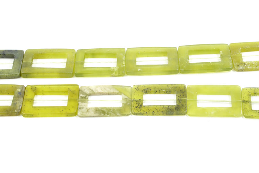 Serpentite Verde fili cornici rettangolari 35x25mm