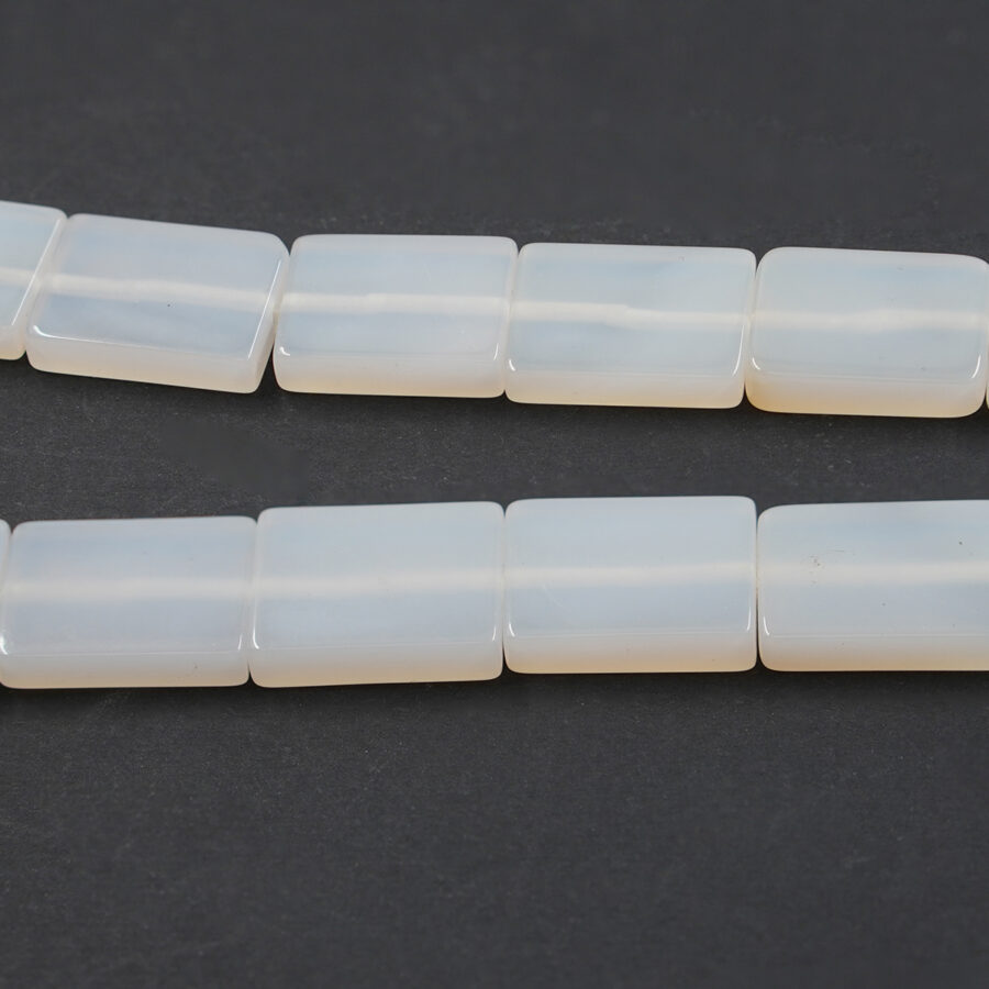 Agata Bianca Naturale fili rettangoli 25x18mm