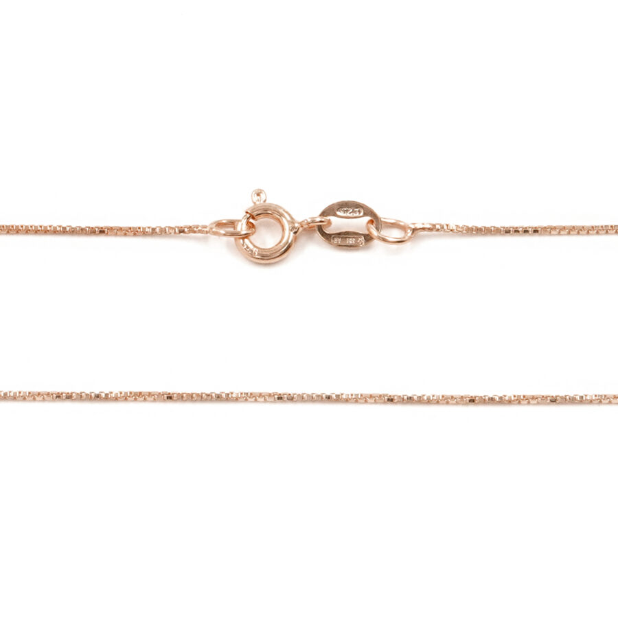 Collana Veneziana in argento 925 con bollatina –  1,15gr –  40cm – Rosè - immagine 2