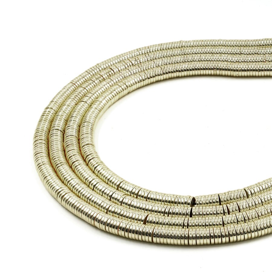 Ematite fili rondelle 6x1mm – Colore Pirite