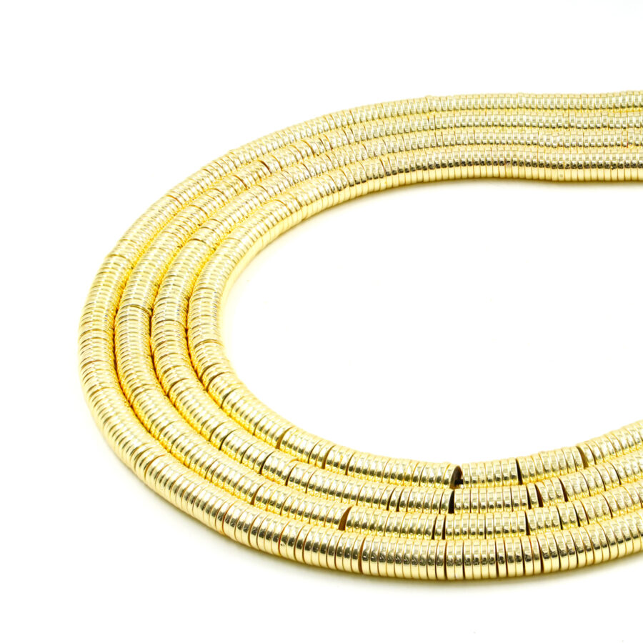 Ematite fili rondelle 6x1mm – Colore Giallo