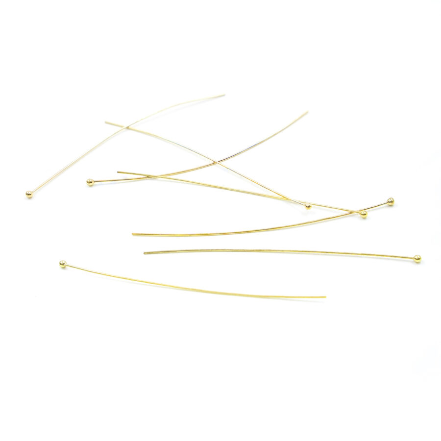 Argento 925 fiammiferi 50 × 0,60mm spessore – Dorato