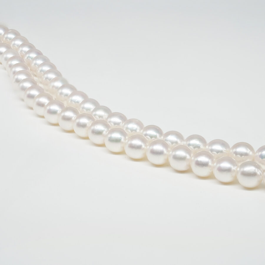 Fili di Perle Akoya Giapponesi tondi misura 8½-9mm