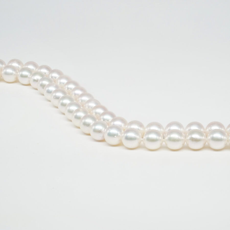 Fili di Perle Akoya Giapponesi tondi misura 8-8½mm