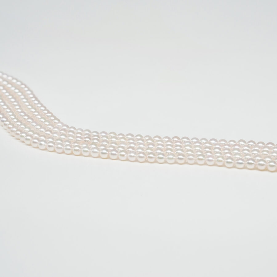 Fili di Perle Akoya Giapponesi tondi misura 3-3½mm