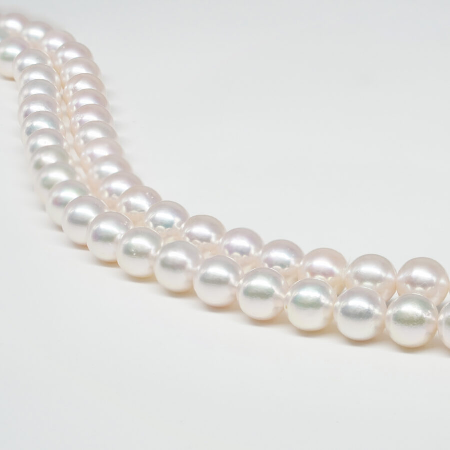 Fili di Perle Akoya Giapponesi tondi misura 8½- 9mm