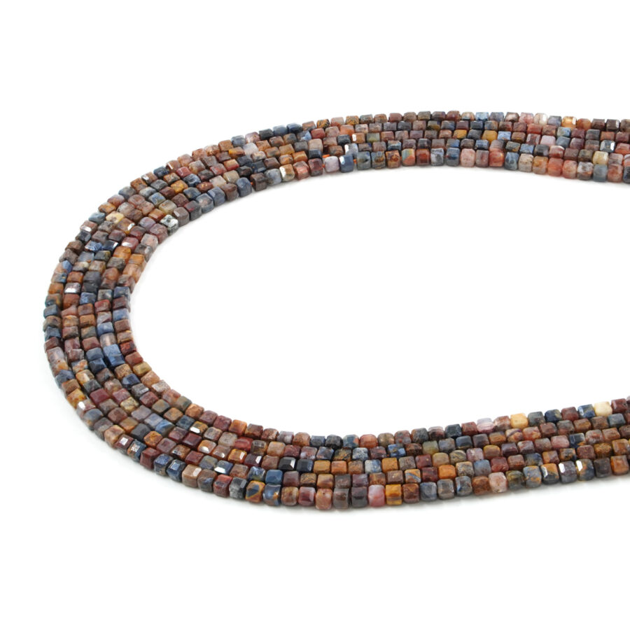 Pietersite fili cubi sfaccettati 3mm