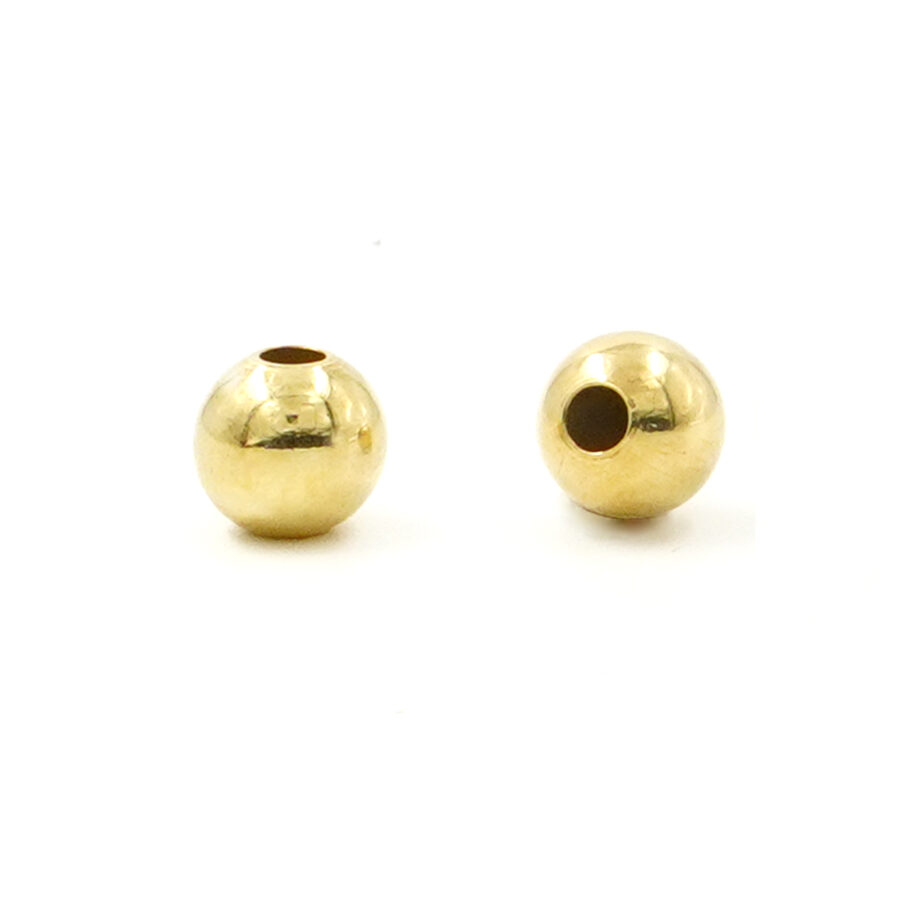 Argento 925 distanziatore round 8mm – Dorato