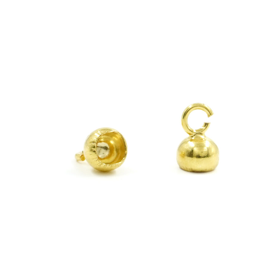 Argento 925 Coppiglia 4mm per cera lacca, anello <strong>aperto</strong> [Buste da 24pz] – Dorato
