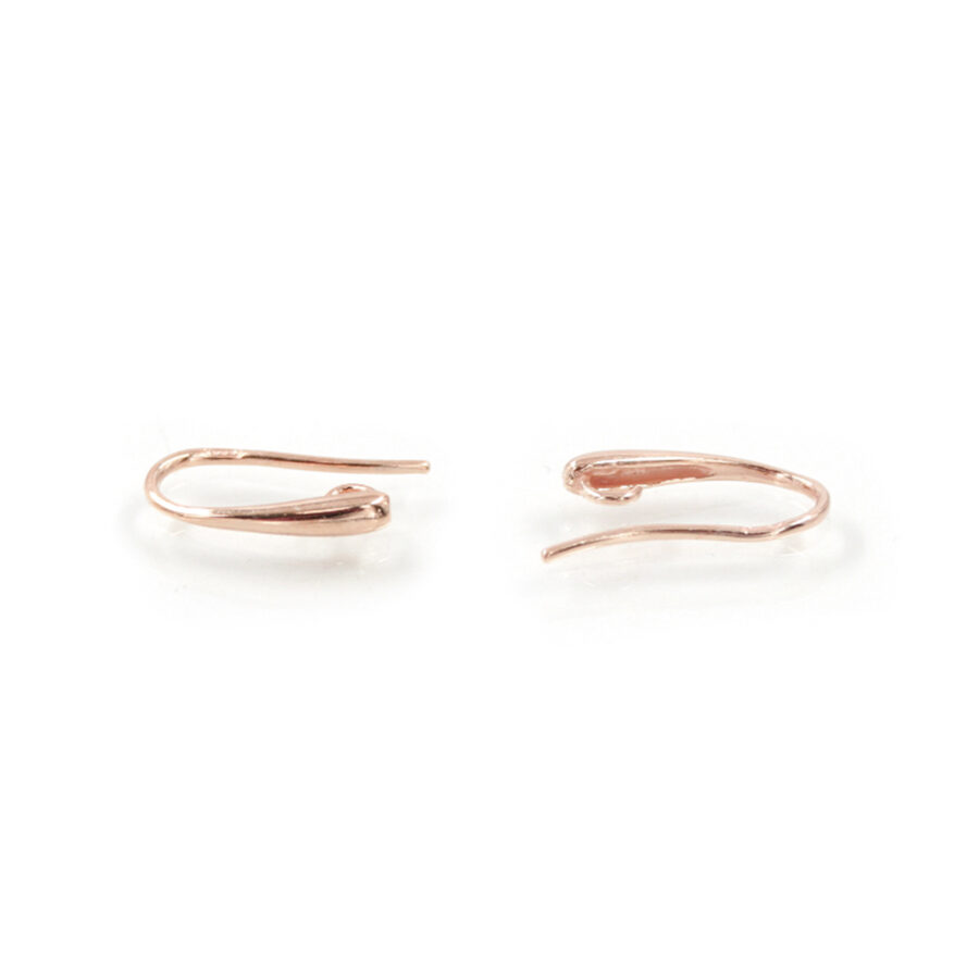 Argento 925 orecchini con gancio 17x2mm – Rosè