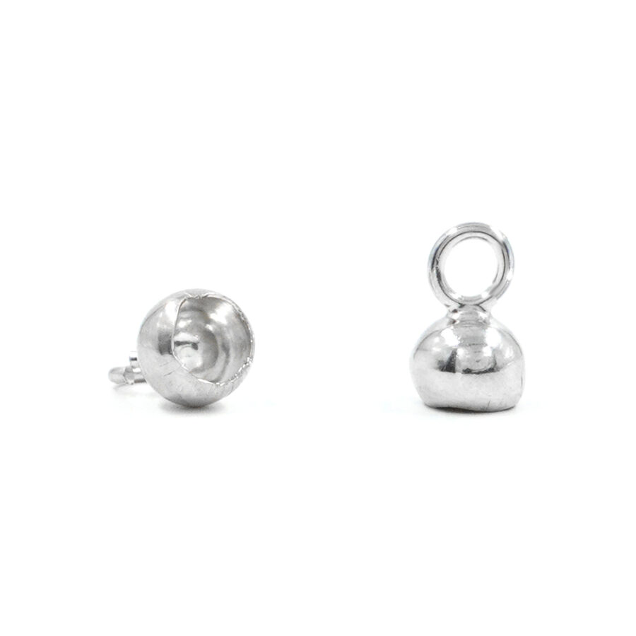 Argento 925 Coppiglia 4mm per cera lacca, anello chiuso [Buste da 12pz] – Rodiato