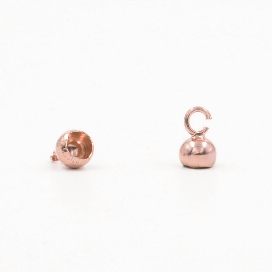 Argento 925 Coppiglia 5mm per cera lacca, anello <strong>aperto</strong> [Buste da 12pz] – Rosè