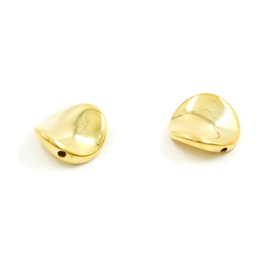 Argento 925 distanziatori monete twist 20mm – Dorato