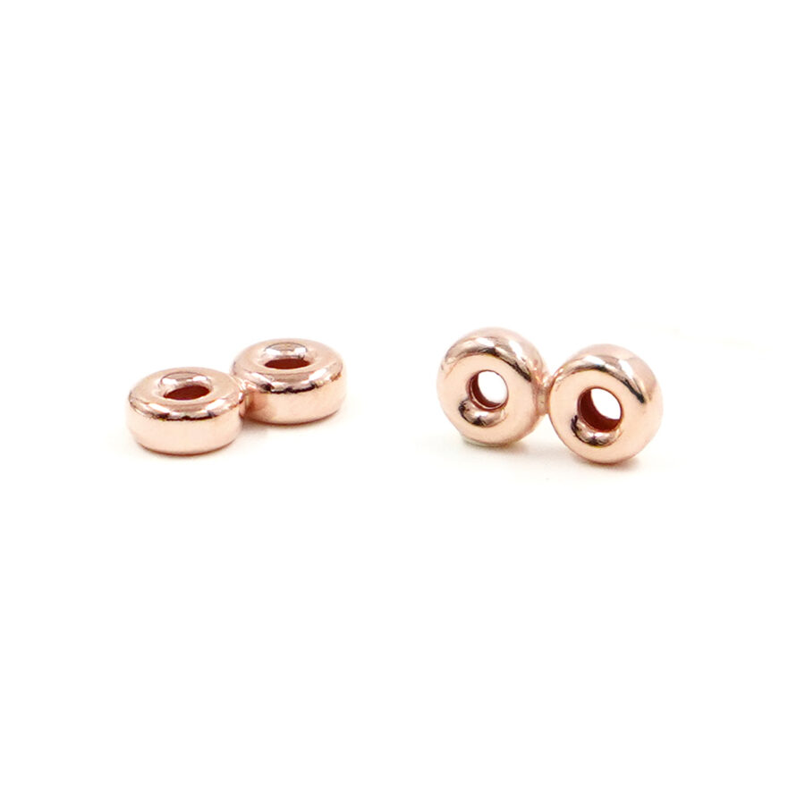 Argento 925 separatore a due elementi ciambella da 5,5mm [Buste da 5pz] – Rosè