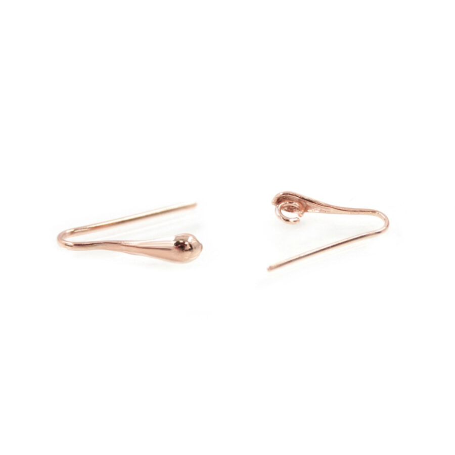 Argento 925 orecchini con gancio 17x4mm – Rosè