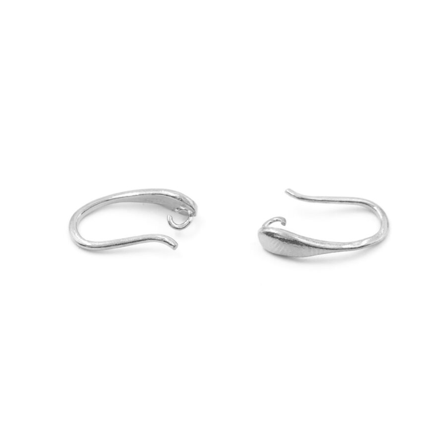 Argento 925 orecchino con gancio 13x4mm - Rodiato