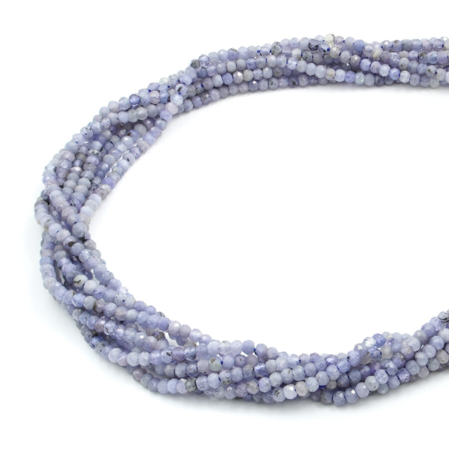 Tanzanite fili rondelle sfaccettate 3x2mm